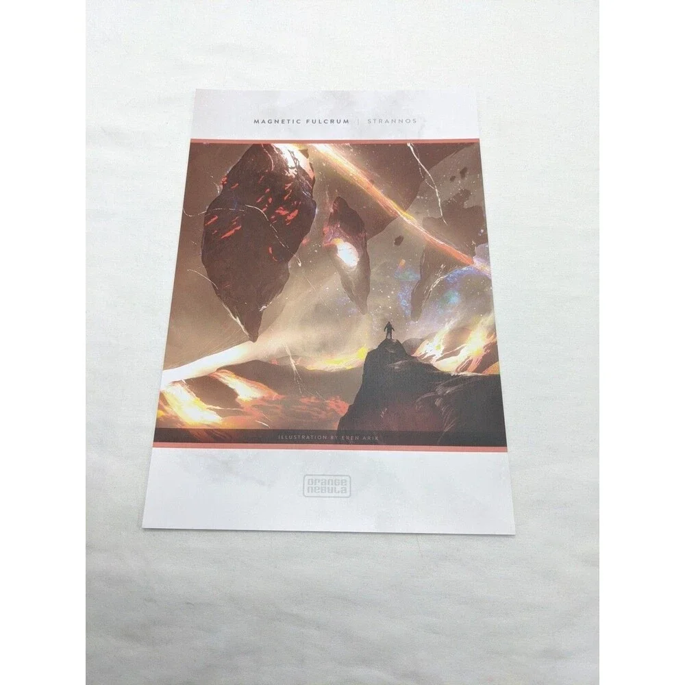 Lot Of (24) Unsettled Orange Nebula Board Game Art Prints 6